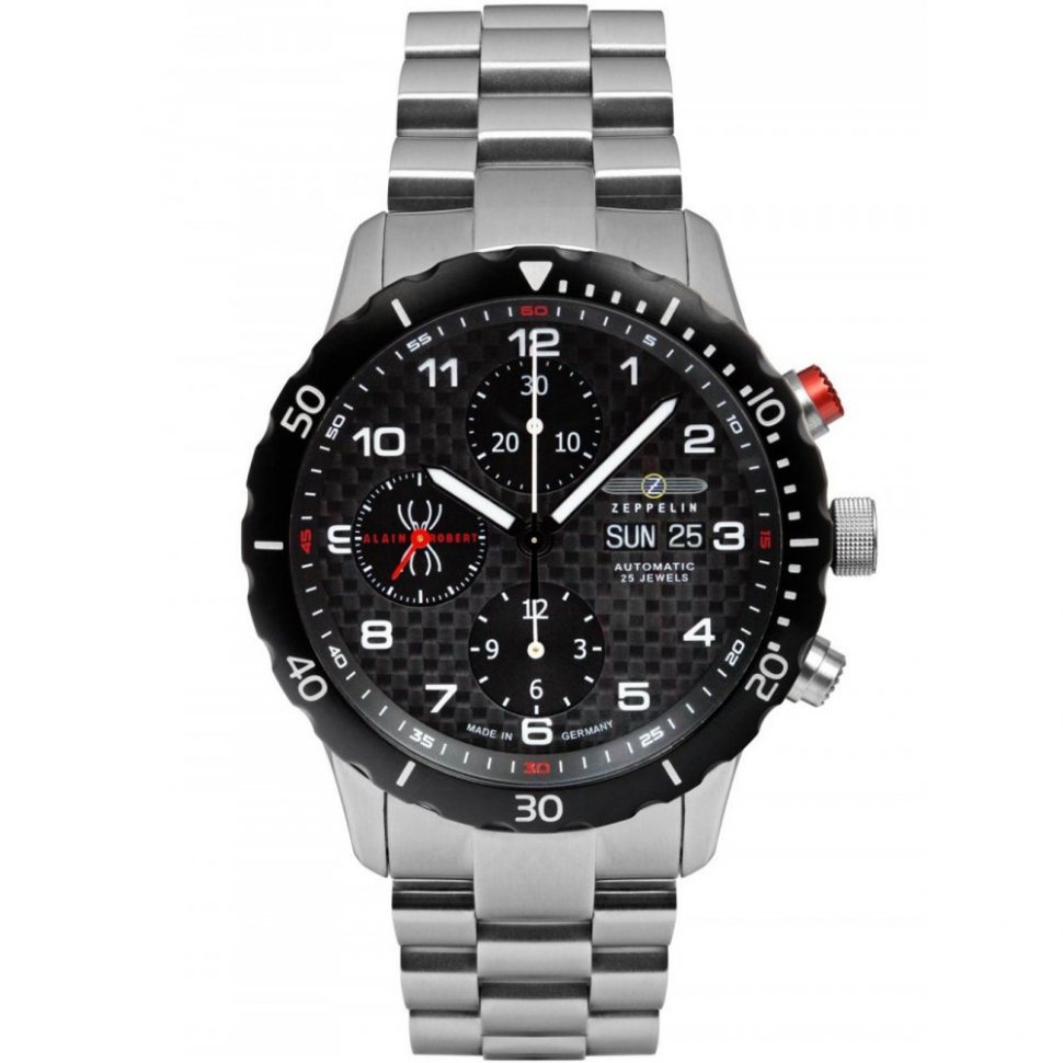 Zeppelin 7216M-2 Mens Watch Alain Robert Automatic Chrono Limited 42mm 10 ATM