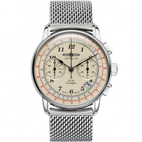 Zeppelin 7614M-5 Mens Watch Los Angeles Chronograph 42mm 5ATM 