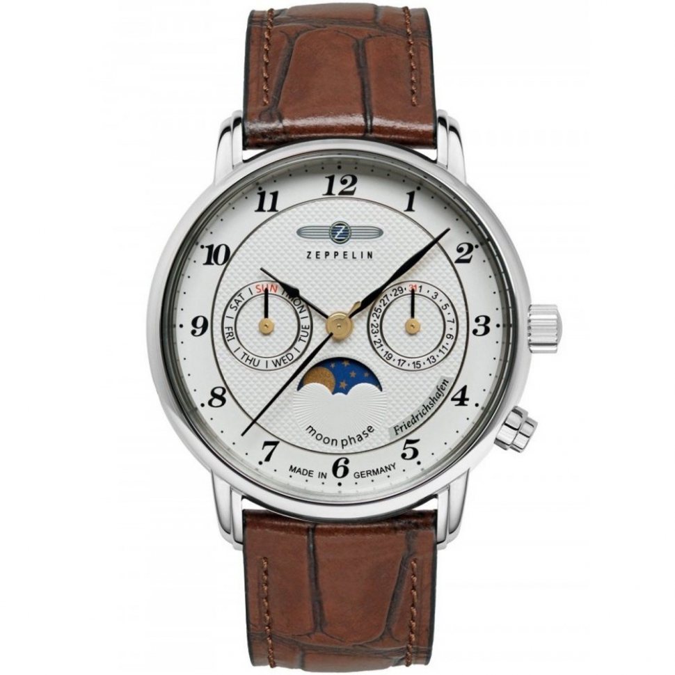 Zeppelin 8537-1 Friedrichshafen Moon Phase 35mm 5ATM 