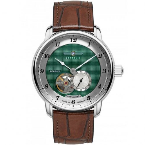 Zeppelin 8566-2 Mens Watch Friedrichshafen Open Heart Automatic 40mm 5ATM 
