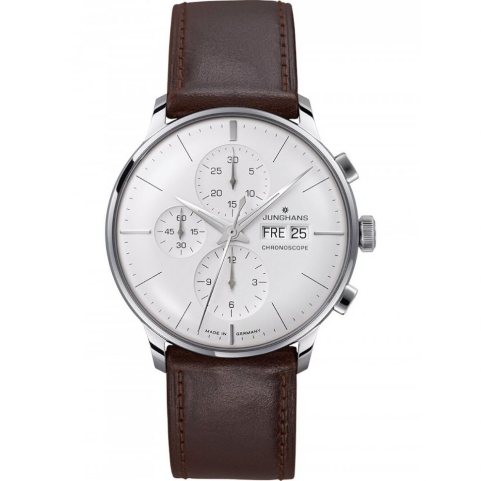 Junghans 27412002 Mens Watch Meister Chronoscope 40mm 5ATM 