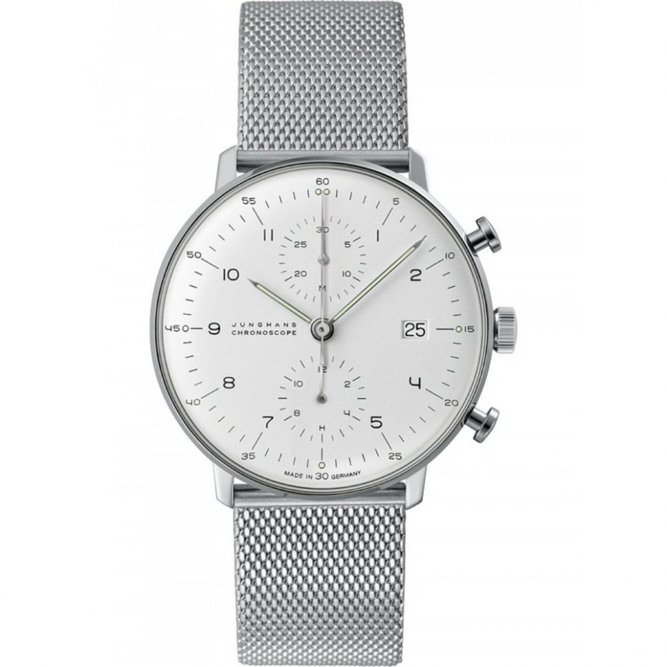 Junghans 27400346 Mens Watch Max Bill Chronoscope 40mm 5ATM 