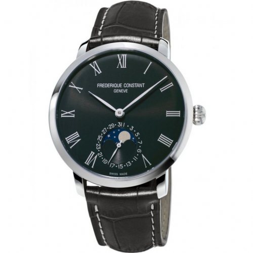 Frederique Constant FC-705GR4S6 Mens Watch Slimline Manufaktur Moonphase 42mm 3ATM 