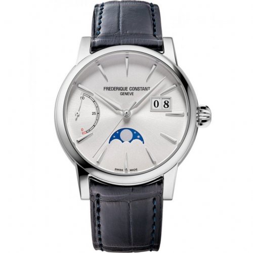 Frederique Constant FC-735N3H6 Mens Watch Classic Power Reserve Big Date Auto Moon Phase 40mm 5ATM 