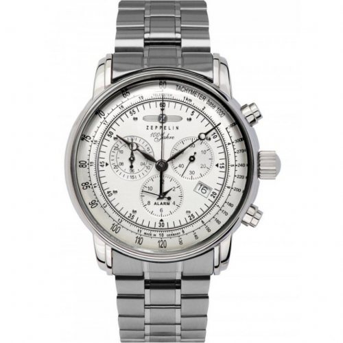 Zeppelin 7680MB-1 Herrenuhr Alarm Chronograph 100 Jahre 43mm 5ATM 