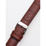 Watch-strap 20 x 185 mm Brown Silver Clasp