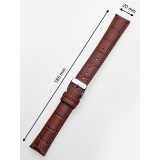 Watch-strap 20 x 185 mm Brown Silver Clasp