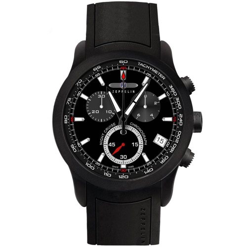 Zeppelin Night Cruise 7290-2 Men's Watch Black Chronograph 43 mm