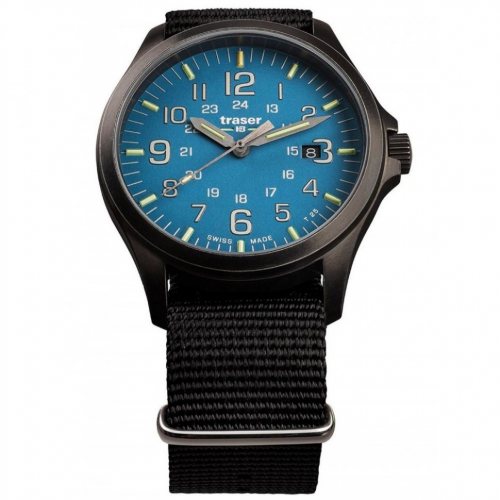 Traser H3 108647 P67 Officer GunMetal Skyblue Men's 42mm 10ATM