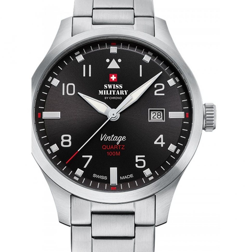 Swiss Military SM34078.01 Men's 43mm 10ATM