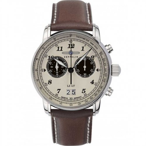 Zeppelin 8684-5 Graf Zeppelin LZ127 big-date chrono 41mm 5ATM