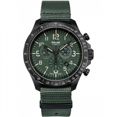 Traser H3 109463 P67 Officer chrono green nato 46mm 10ATM