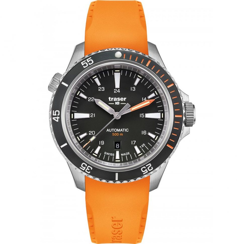 Traser H3 110323 P67 Diver Automatic Black Mens Watch 46mm 50ATM