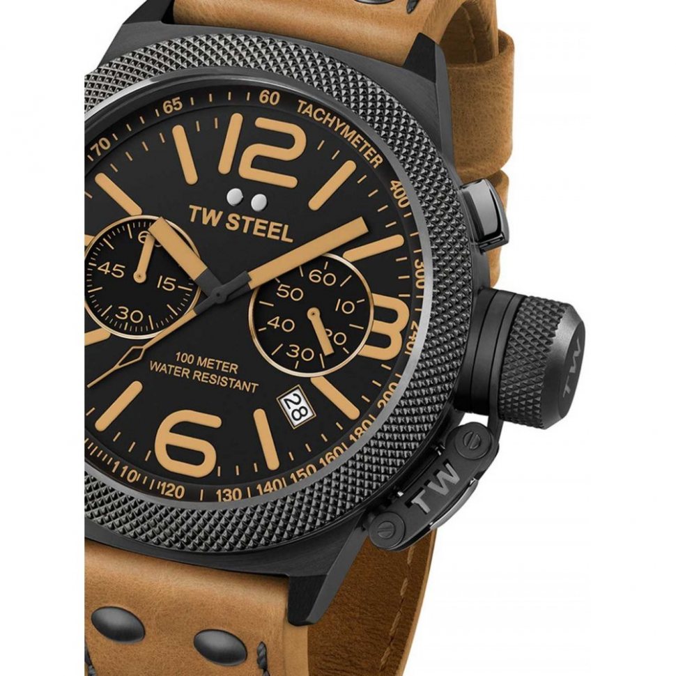 TW Steel CS43 Canteen Leather Chronograph 45mm 10 ATM