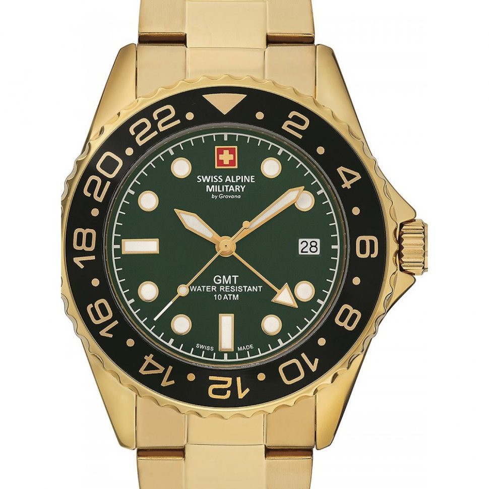 Swiss Alpine Military 7052.1114 men`s watch GMT 42mm 10ATM