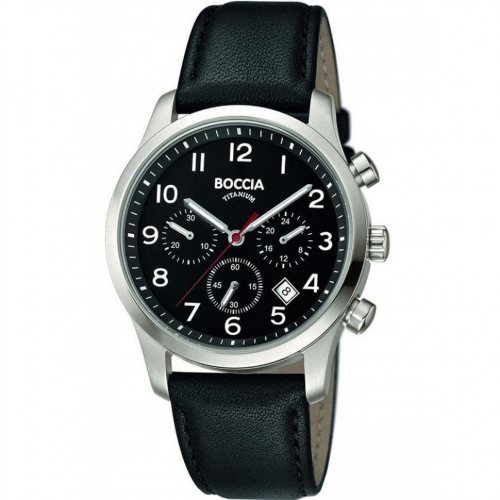 Boccia 3749-02 men`s watch chronograph titanium 40mm 5ATM