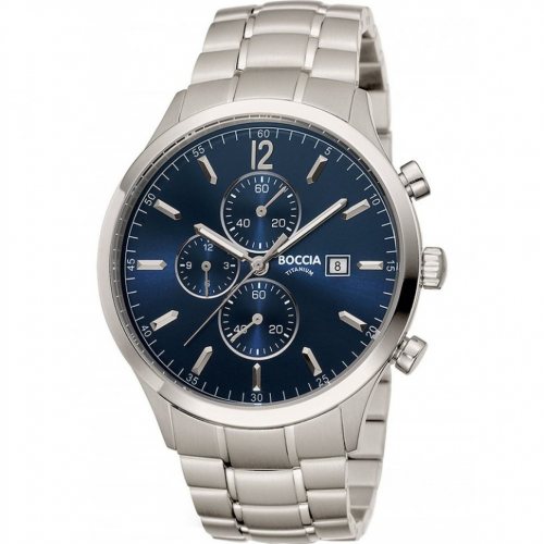Boccia 3753-03 men`s watch chronograph titanium 42mm 5ATM