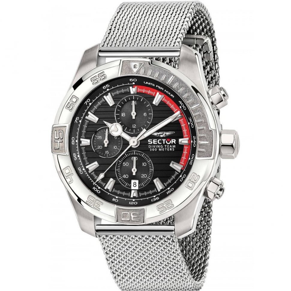 Sector R3273635005 Diving Team Chronograph Mens Watch 45mm 10ATM