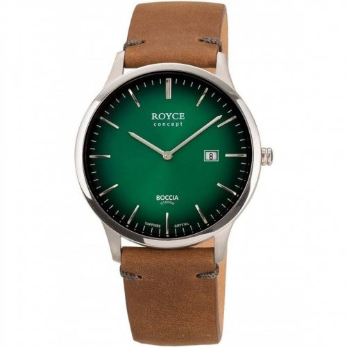 Boccia 3641-02 Royce Men`s Watch Titanium 40mm 3ATM