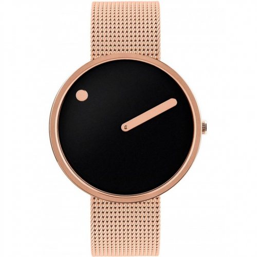 PICTO 43312-1120 Unisex Watch Black and Rose 40mm 5ATM
