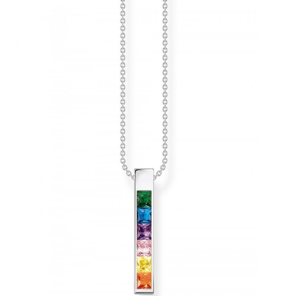 Thomas Sabo KE2113-166-7 Stone Rainbow Ladies Necklace, adjustable