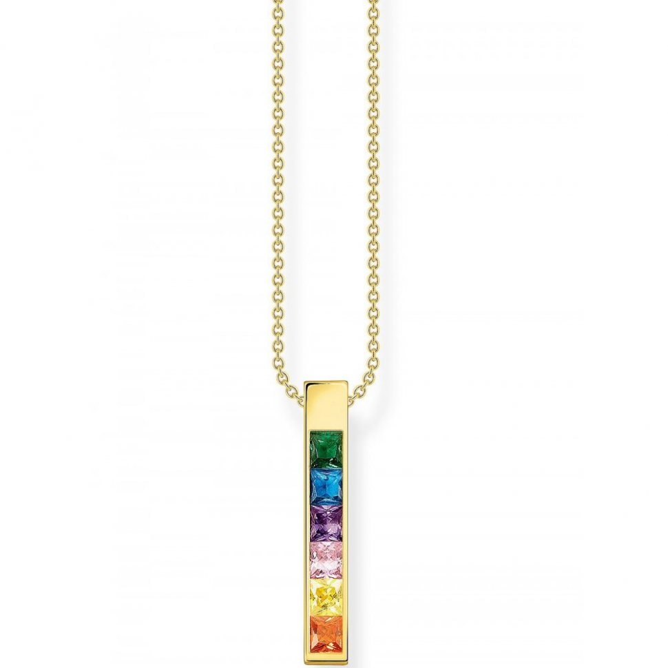 Thomas Sabo KE2113-971-7 Stone Rainbow Ladies Necklace, adjustable
