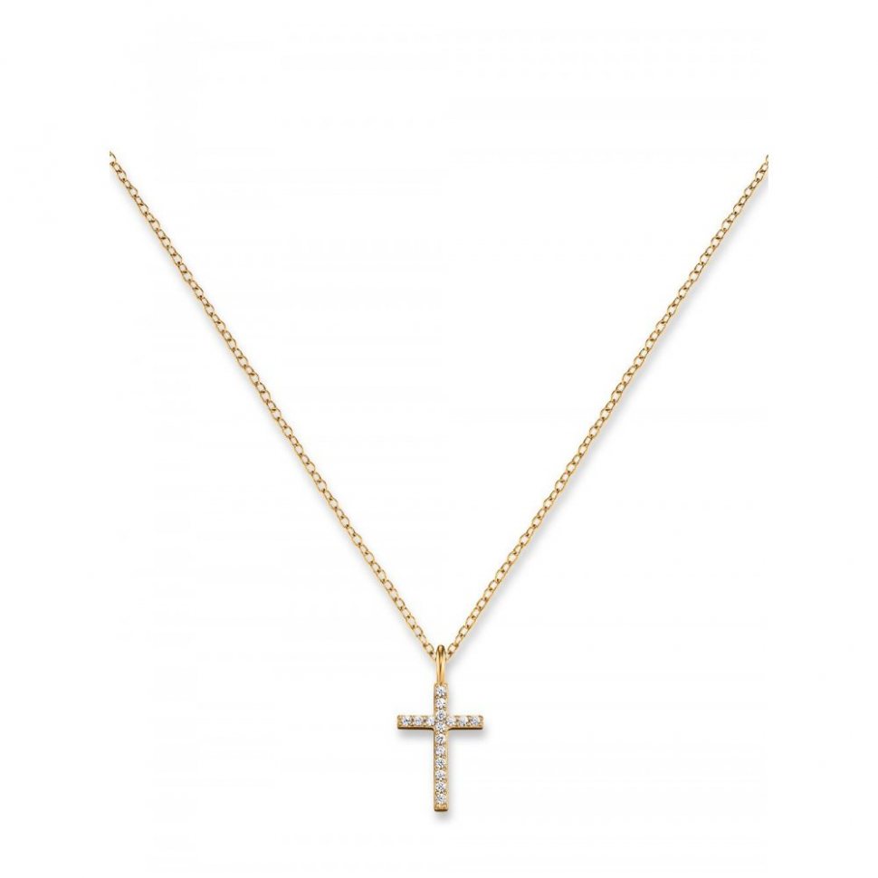 Engelsrufer ERN-LILCROSS-ZI-G Cross Ladies Necklace 38mm, adjustable