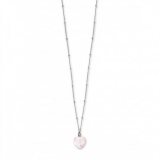 Engelsrufer ERN-HEART-RQ Heart Rose Quartz Ladies Necklace 42cm, adjustable