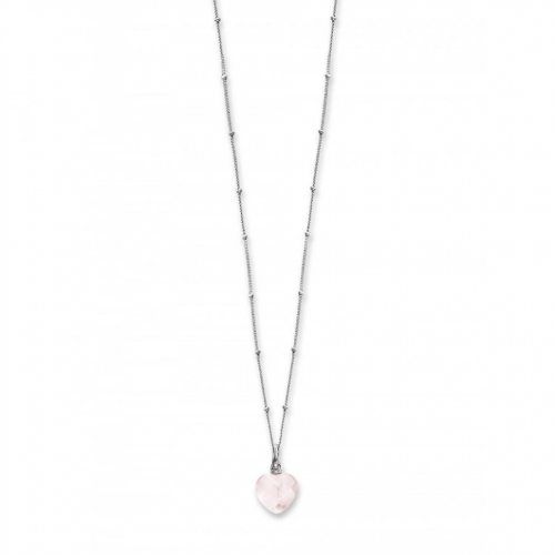 Engelsrufer ERN-HEART-RQ Heart Rose Quartz Ladies Necklace 42cm, adjustable