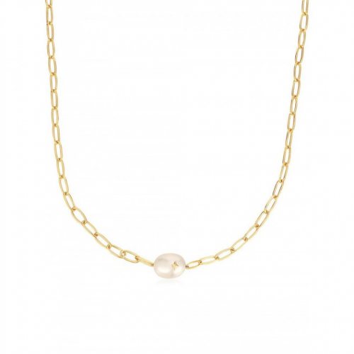 ANIA HAIE N043-05G Pearl Power Ladies Necklace, adjustable