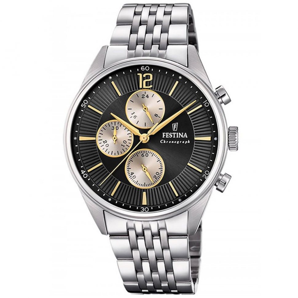 Festina F20285/A Timeless Chronograph Mens Watch 41mm 5ATM