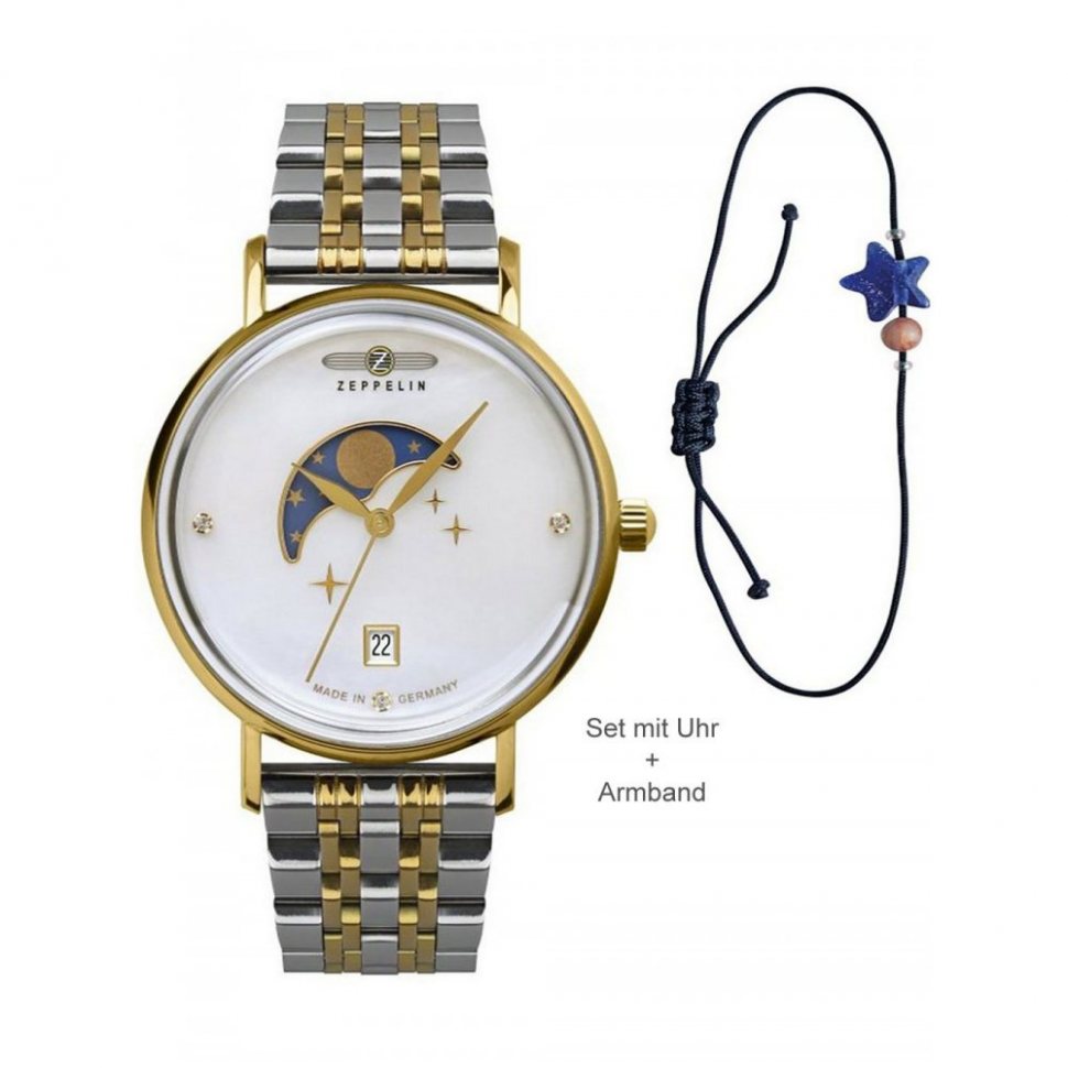 Zeppelin 7133M-5 Luna Moonphase Ladies Watch 36mm 5ATM