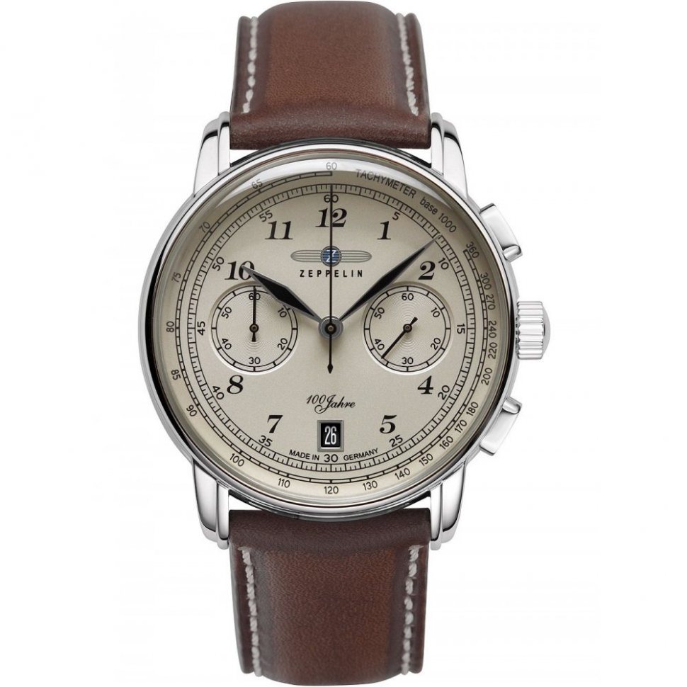 Zeppelin 7674-6 Chronograph 100 Years Zeppelin 42mm 5ATM