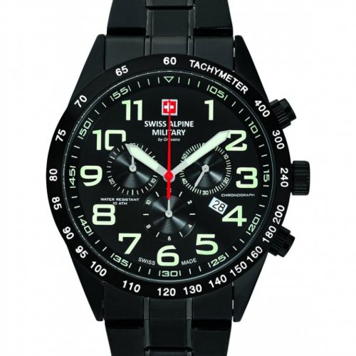 Swiss Alpine Military 7047.9177 Chronograph Mens Watch 43mm 10ATM