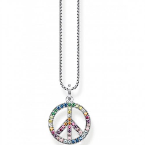 Thomas Sabo KE2170-318-7 Peace Rainbow Ladies Necklace, adjustable