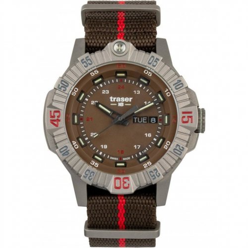 Traser H3 110669 Tactical Brown Titan Mens Watch 46mm 20ATM
