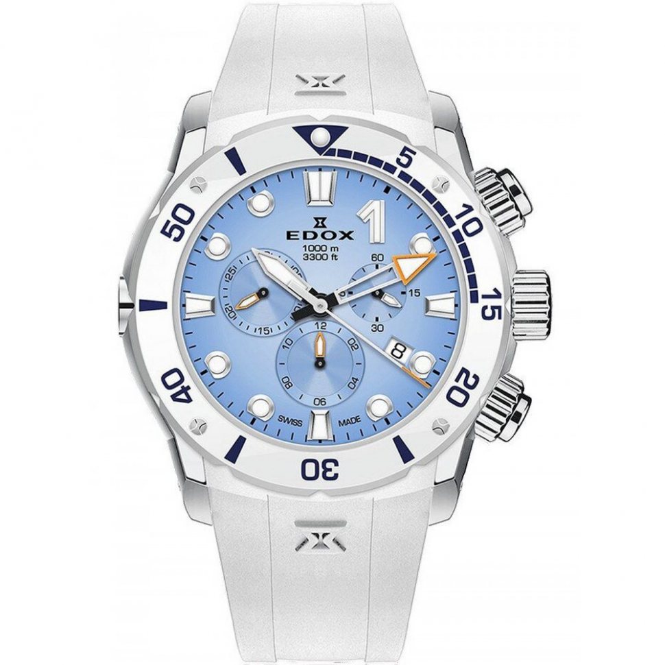 Edox 10242-TINB-BUICDNO CO-1 Chronograph Mens Watch 45mm 100ATM