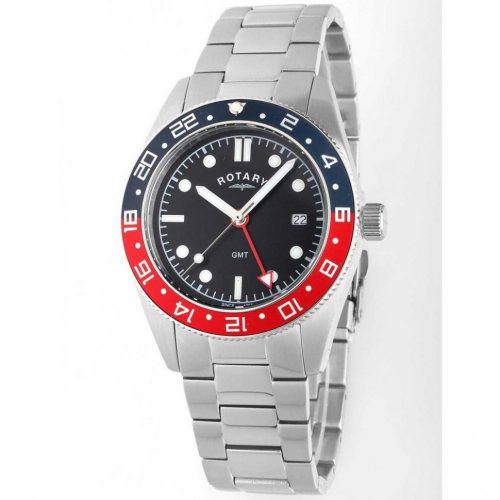 Rotary GB00028/04 Mens Watch GMT 42mm 5ATM