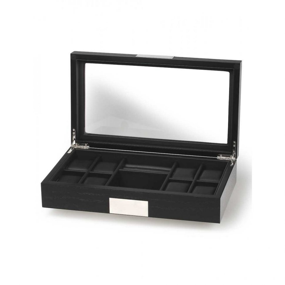 Rothenschild RS-2353-8BL Uhren-, und Accessoires-Box aus Holz [8 schwarz
