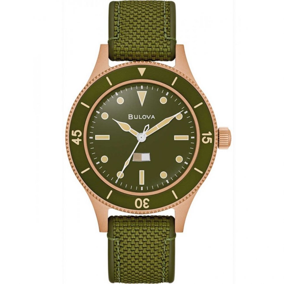 Bulova 98A324 MIL-SHIPS Bronze green