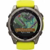Garmin 010-02907-21 Mens Watch fenix 8 Solar Sapphire crystal silicone strap 51mm 10ATM