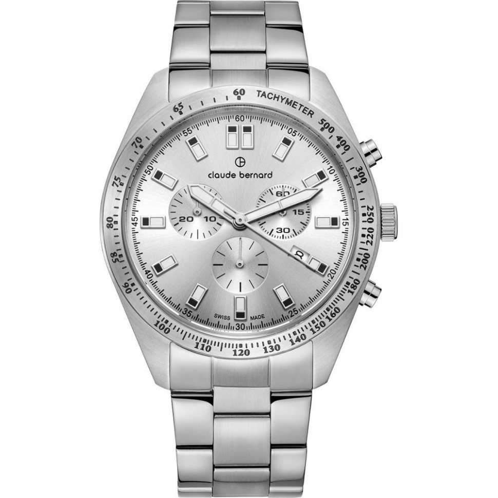 Claude Bernard 10247-3M-AIN Mens Watch ST50 Chronograph 44mm 5ATM 