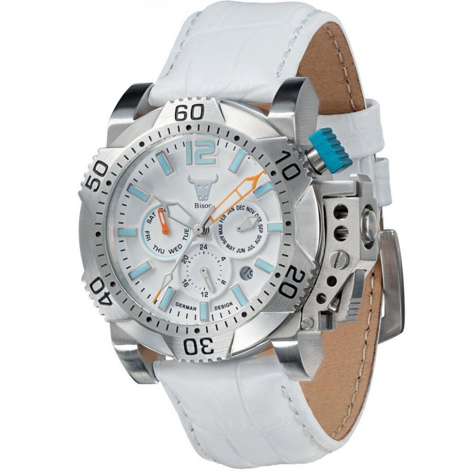 Carl von Zeyten BI0005WH Herrenuhr Bison 5 Automatik Limited Edition 45mm 10ATM 